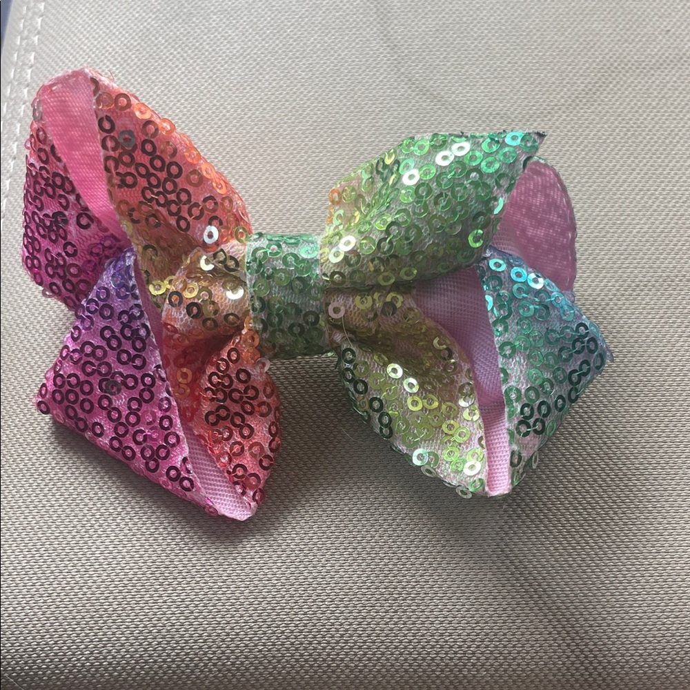 Colorful Sequin Bow Hair Clip for Kids